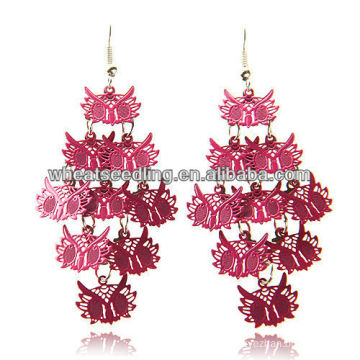 Latest Artificial Earrings Owl Earring Long Drop Earrings